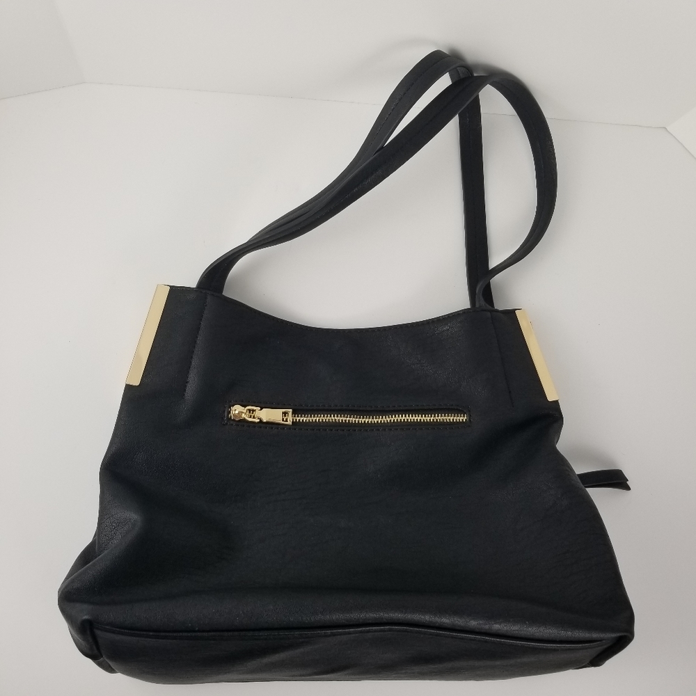 Madison West Shoulder Bag Satchel Black Purse - Picture 1 of 7